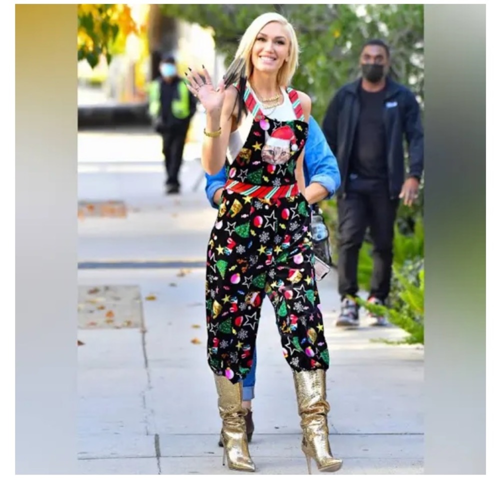 Love On A Hanger Pants & Jumpsuits | Christmas Cat Overalls